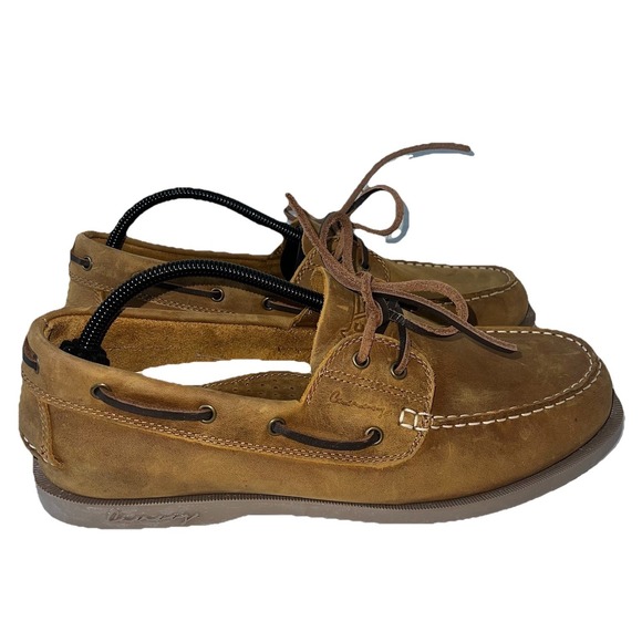 New Canoos Tan Golf Boat Shoes Leather Men's Size 12 - Picture 2 of 12